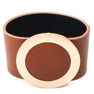 KARTER | Wide Cuff Faux Leather Strap Bracelet